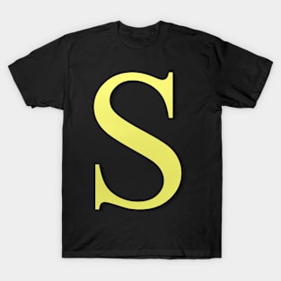 The Letter S in Shadowed Gold T-Shirt